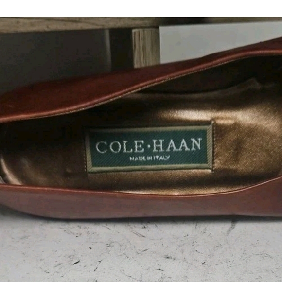 Cole Haan Brown leather VTG pump made in Italy Sz 5.5 Y2k Retro Boho Barbie[6C - Picture 6 of 7